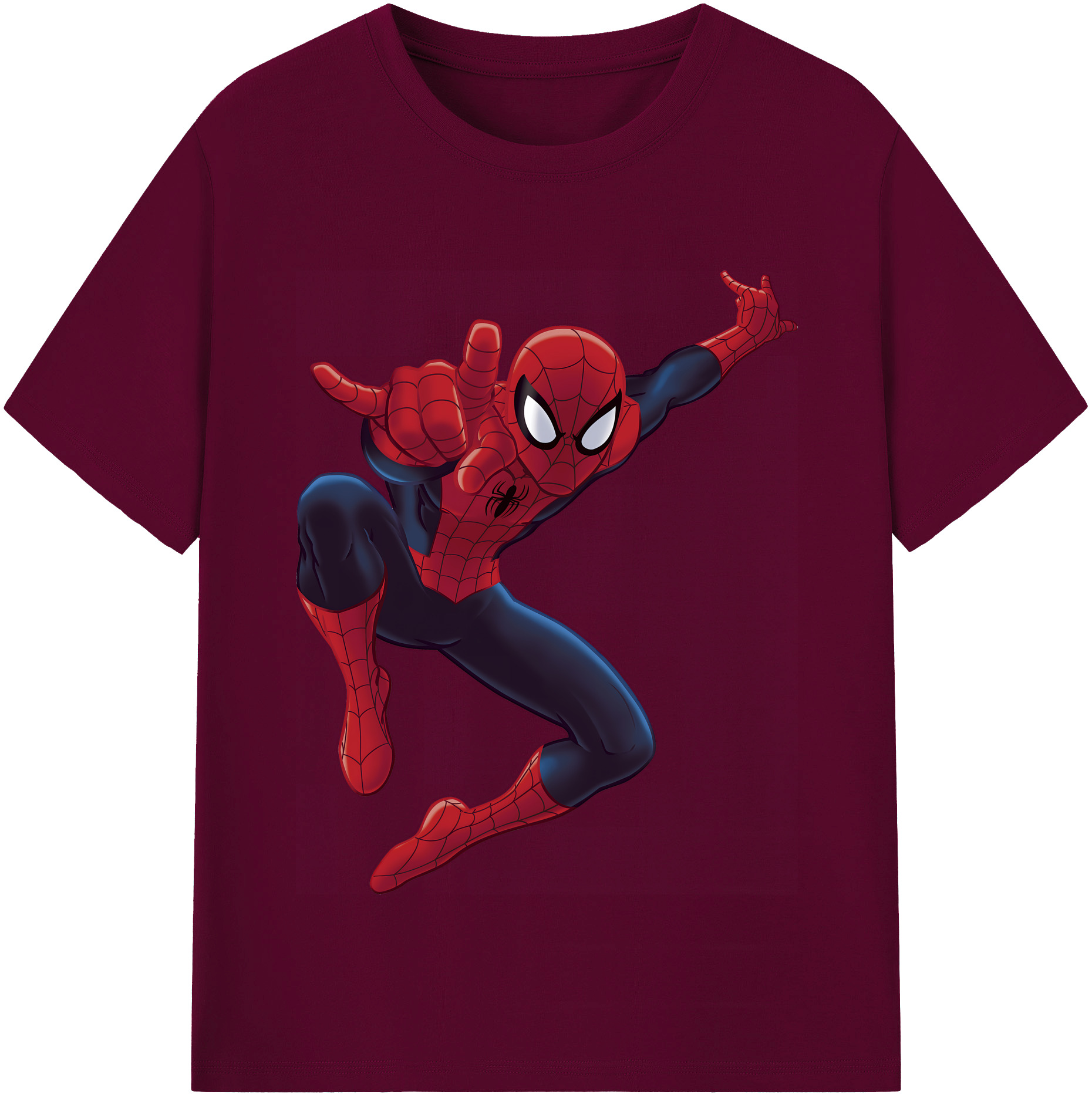 （画像用） Spider Man スパイダーマン レディースカジュアルプリントTシャツ（綿100％）